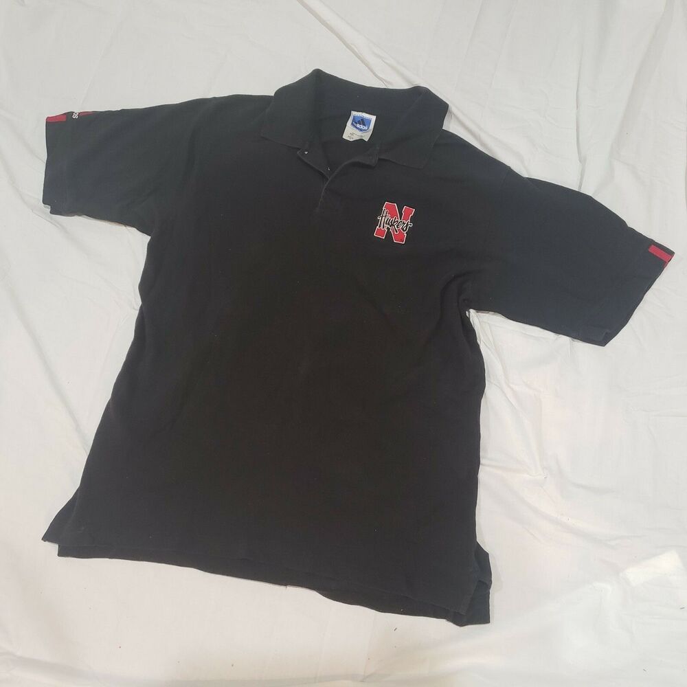 Nebraska Huskers Mens Adidas Team Polo Size L-Cornhuskers